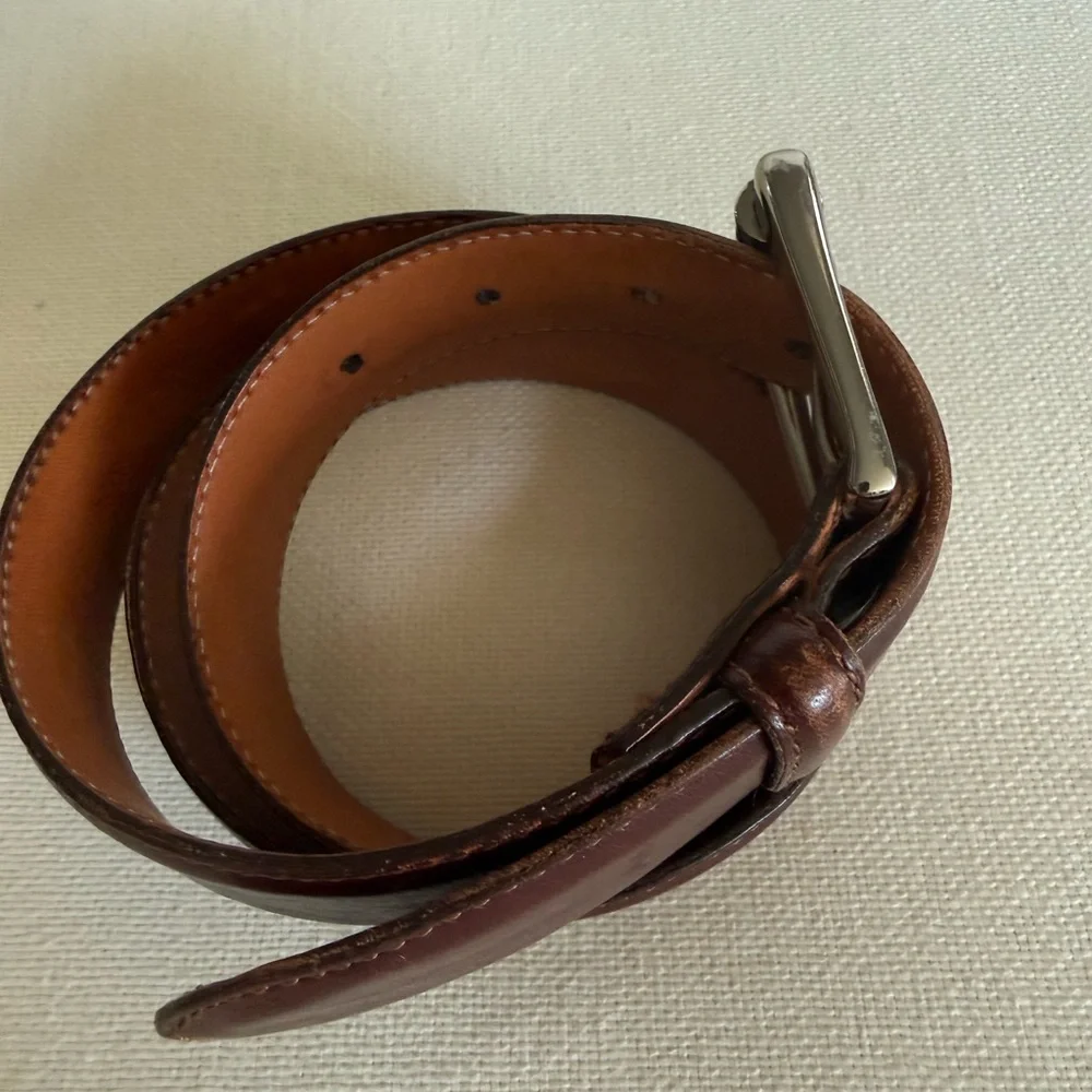 Martin Dingman Brown Leather Men’s Belt Size 32